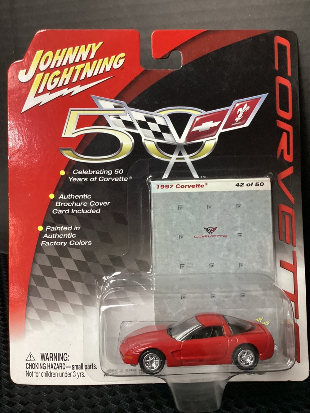 Johnny Lightning 1997 Corvette 1:64 scale Red Collectible Car